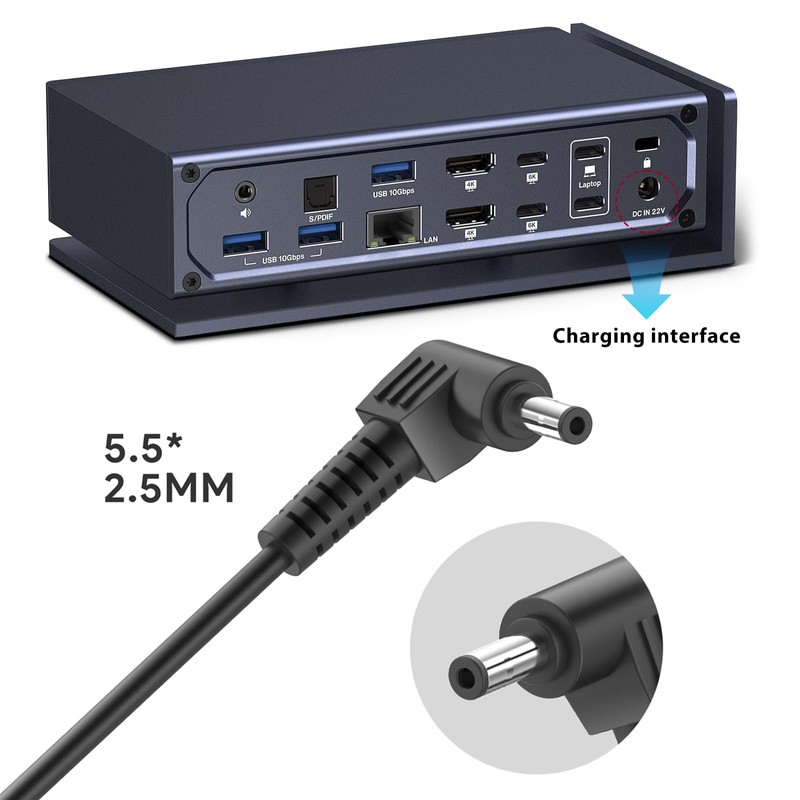 TAIFU 22V AC Adapter Charger Replacement for iVANKY FusionDock Max