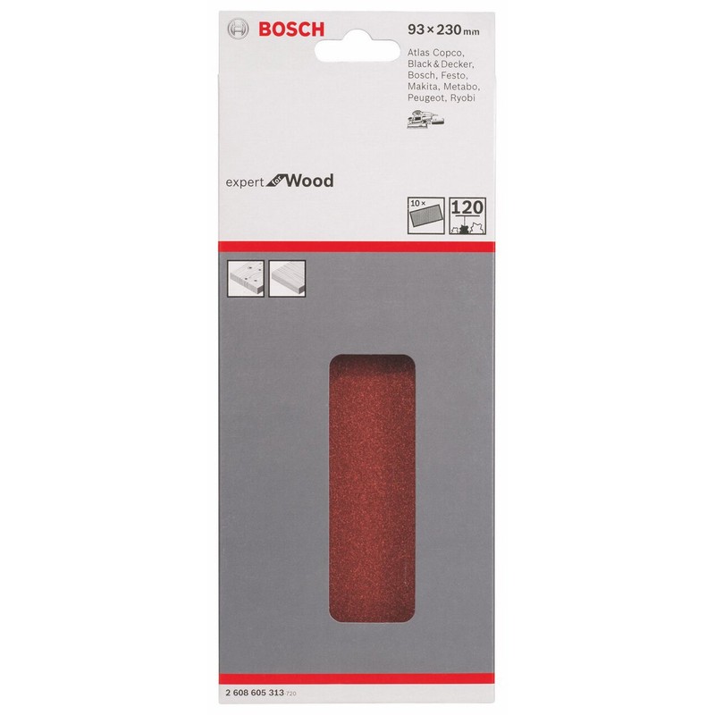 Bosch 2608605313 93 x 230 mm Sanding Sheets for Conventional