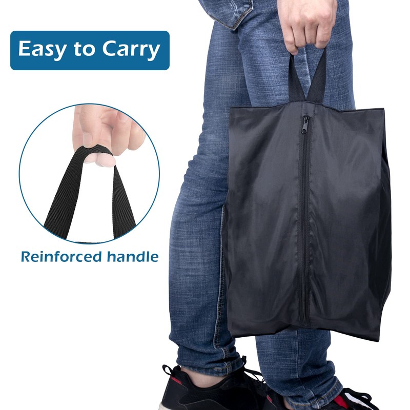 MISSLO Portable Nylon Travel Shoe Bags with Zipper Closure (Pack