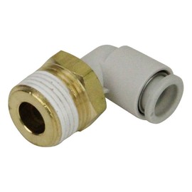 SK11 One-Touch Pipe Fitting Elbow Union for 0.3 inch (8 mm) Hose R3/8 KQ2L08-03AS
