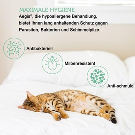 Tencel™ Waterproof Cushion Cover 40 x 80 cm (Pack of 2) with Zip - Pillowcase Oeko-Tex® Certified Made from Environmentally Friendly and Sustainable Aegis® Fibre - Made in EU
