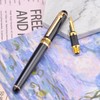 Lanxivi Duke D2 Fountain Pen Black Gold Trim Fine Nib