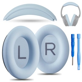 AHG Accessory House Global Replacement QC Ear Pad/Headband Pad Cushion. Compatible with Bose QuietComfort (2023) QC45 QCSE QC35 II Wireless Noise Cancelling Headphones (Moonstone Blue) Easy DIY Fit