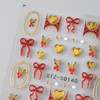 POWPOP Christmas Nail Art Stickers Decals 5D Embossed Bow Nail