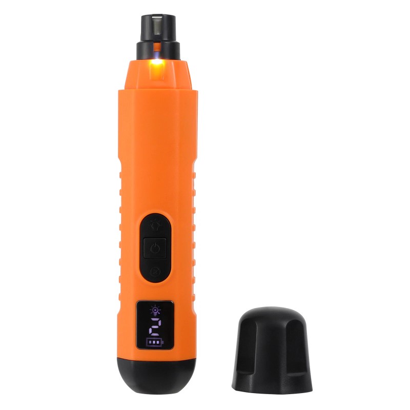 Electric Pet Nail Grinder with LED Light, USB Rechargeable &