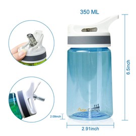 AceCamp TRITAN Portable Water Bottle for Kids, Toddlers, Adults, Odor & BPA-Free Leakproof Plastic Water Bottle, Hiking, Camping, School, Outdoors (12oz/20oz/27oz) (12 oz - Pink)