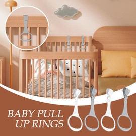 Pull Up Rings for Play Pen | Baby Stand Up Assist Rings - Walking Exercise Aid Supplies for Kids Aged 6-36 Months, Standing Assist Handles