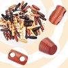 GORGECRAFT Pack of 70 Oval Wooden Buttons Horn Toggle Shape