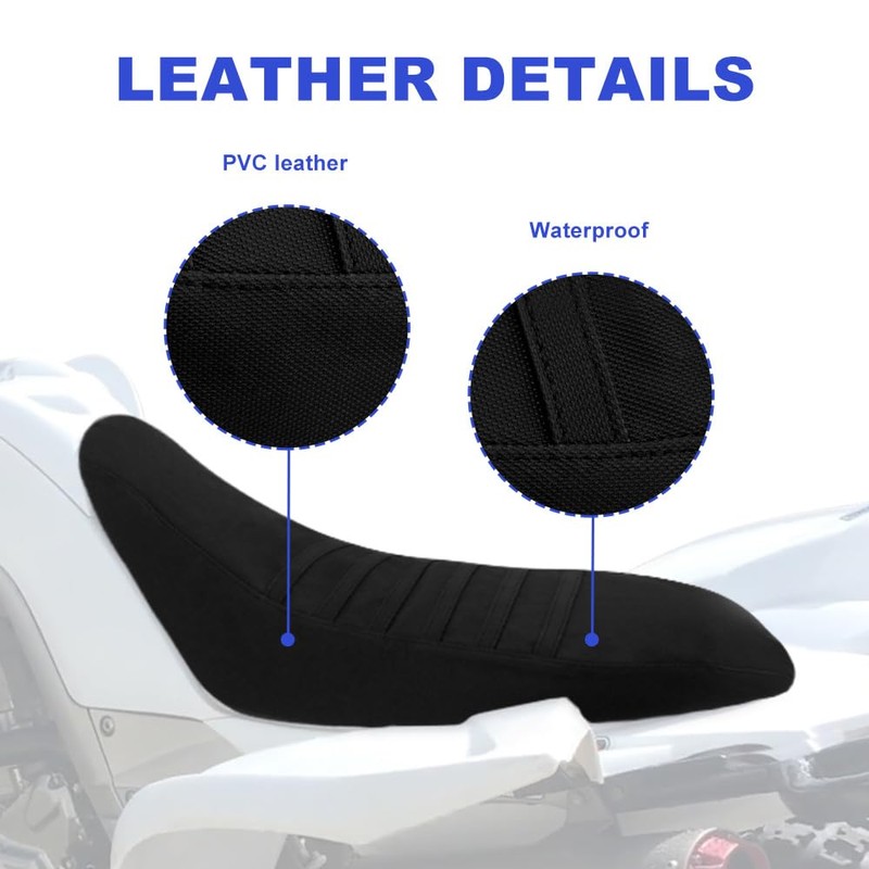 REARACE Non-Slip Gripper Stripe Seat Cover Fit for Raptor 700