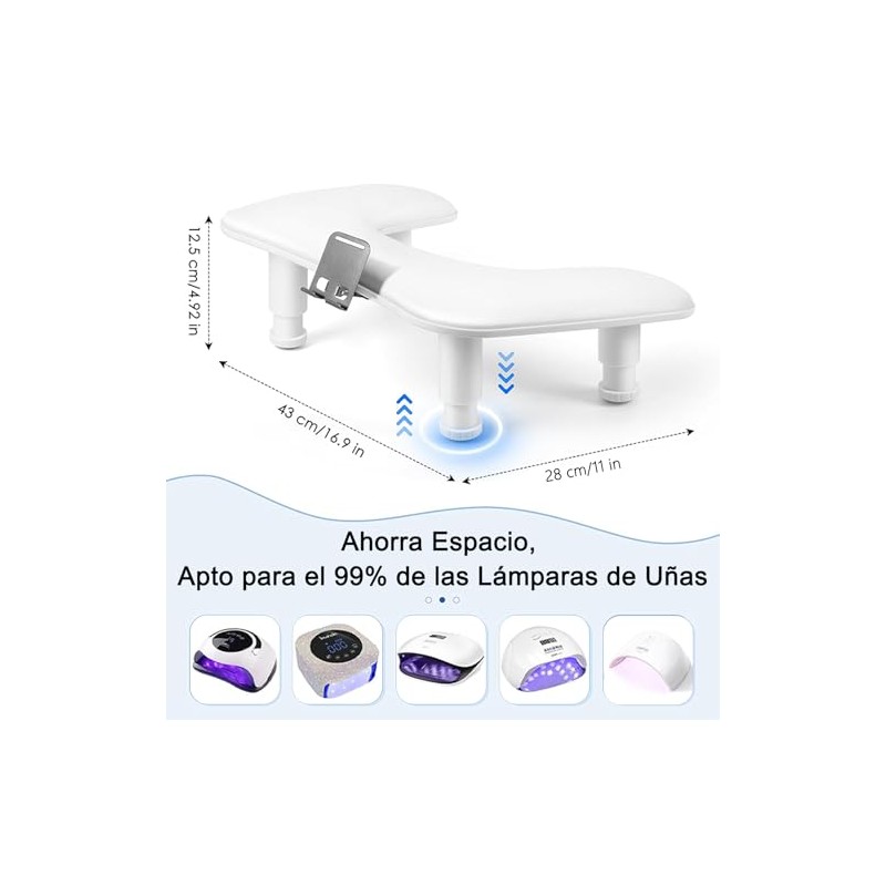 Reposabrazos para Uñas en Forma de U,Reposa Manos para Uñas