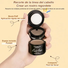 Corrector para las raíces del cabello,Hair Line Shadow Powder,Hairline Powder,Retoca Raíces Polvo para Densificar El Cabello,para esquinas, vértices y líneas del cabello. (Marrón claro, Talla única)