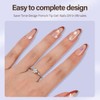 Misssix XBASICTIPS Uñas postizas francesas, 150 unidades, almendra mediana, gel