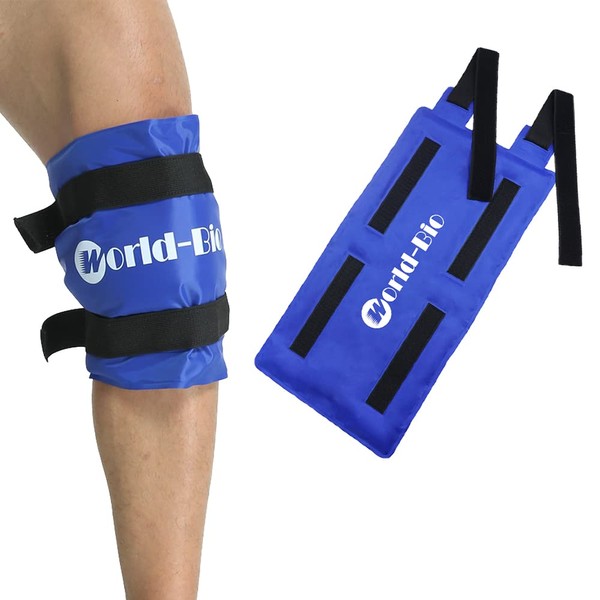 Knee Icing Supporter, Fixing Supporter, Cold & Hot Pack, Icing Bag, Gel Ice Pack, Gel Pack, Cooling Pack, Thermal Pack, Icing Bag, Magic Fixing, For Cold and Cold Use, For Sports, Jogging, Tennis, Baseball, Basketball, Leak Prevention, Unisex (Large Knee Icing Supporter)