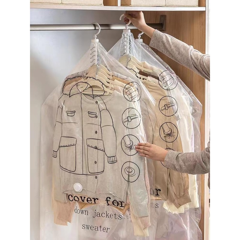 Hanging Space Bags Vacuum Storage Bags for Clothes, Dress, Winter