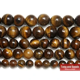 Natural Stone Brown Gold Color Tiger Agate Round Loose Beads Strand Size, 02 8mm 45 to 48pcs, 1pc / 천연석 브라운 골드 컬러 타이거 마노 라운드 루즈 비즈 스트랜드 사이즈, 02 8mm 45 to 48pcs, 1개