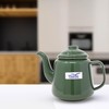 1.5L Enamel Teapot Moss Green Gas Electric Hobs Compatible Induction