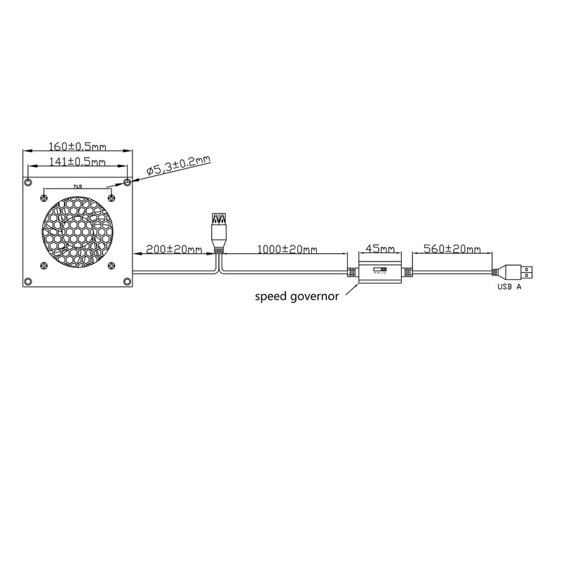 euroharry USB Ventilator,120MM Lüfter,Mit 3-Gang verstellbarem 5V/0.3A USB-Lüfter,mit einer modernen