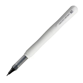 Kuretake Giggle Pen COCOIRO Body Color White Refillable Marking Pen Flexible Fine Point Black Ink Made in Japan