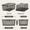YYXB Clear Black Storage Bins with Lids, 12 Pack Plastic