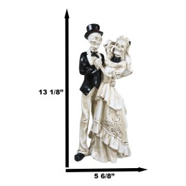 Love Never Dies Wedding Bride And Groom Skeleton Couple In Dancing Pose Figurine
