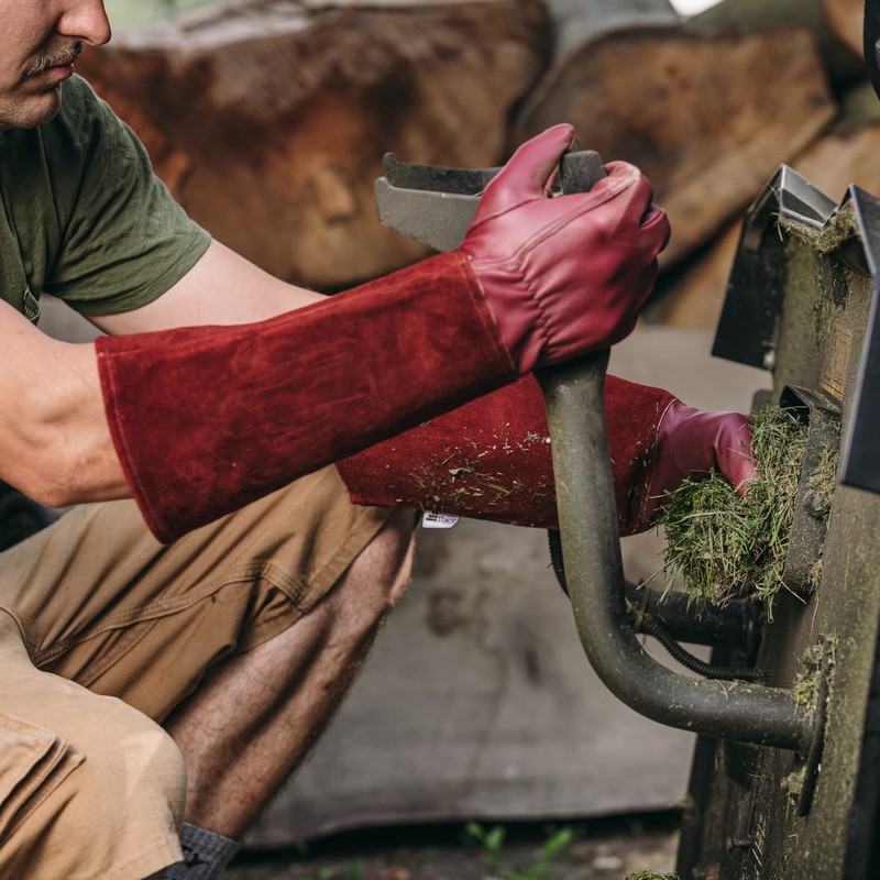 LAUTER SCHUTZ ® Thorn-proof cowhide leather gloves with back seam