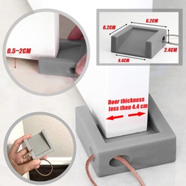 Door Stopper, Shock Absorbing Square Wedge, Anti-Slip Home Office Door, Suitable for Most Floor Types and Carpeted Heavy Duty Doors