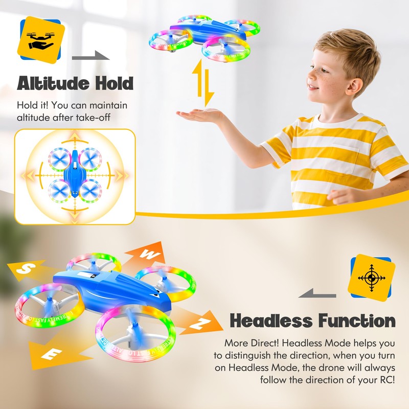 ALTITACO Drones for Kids With Cool Light, Kids Drone with