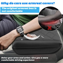 SHAOHAO for 2024 2025 Hyundai Santa Cruz Car Armrest Cover for 2022-2024 2025 Hyundai Santa Cruz Accessories SE/SEL/Night/SEL Premium/Limited Center Console Cover Elbow Arm Rest Thicken Protector Pad