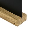 HMF 46452 Acrylic Table Stand Chalkboard with Wooden Base T-Stand