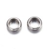 500Pcs Large Hole Stainless Steel Flat Round Ring Spacer Beads