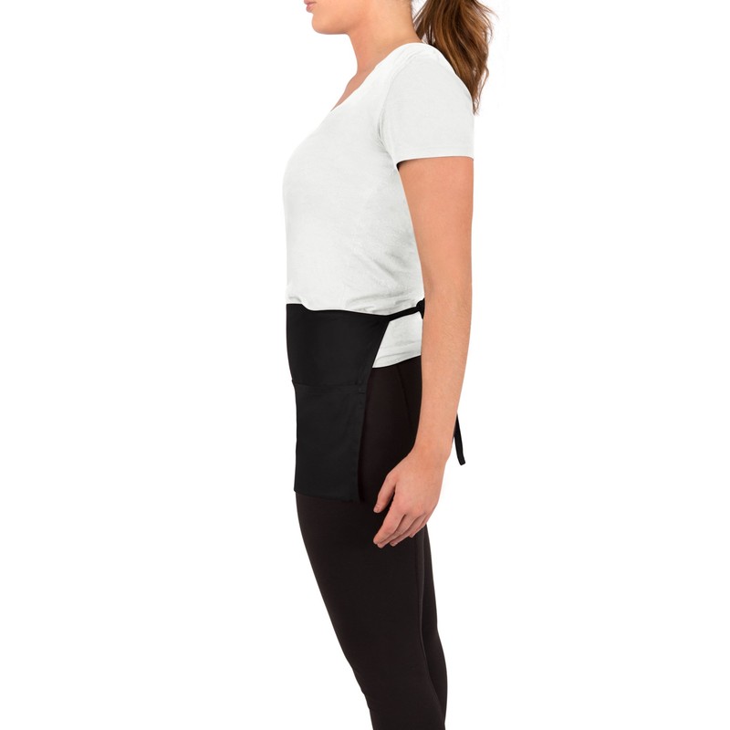 KNG 6 Pack - Black Waist Apron, 11 inch