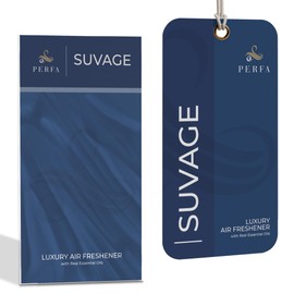 Savage Disposable Card Freshener for Men | Car Scents Air Freshener with Sauvage Fragrance | Strong Car Perfume Air Freshener with Odour Eliminating Technology | Suvage by Perfa