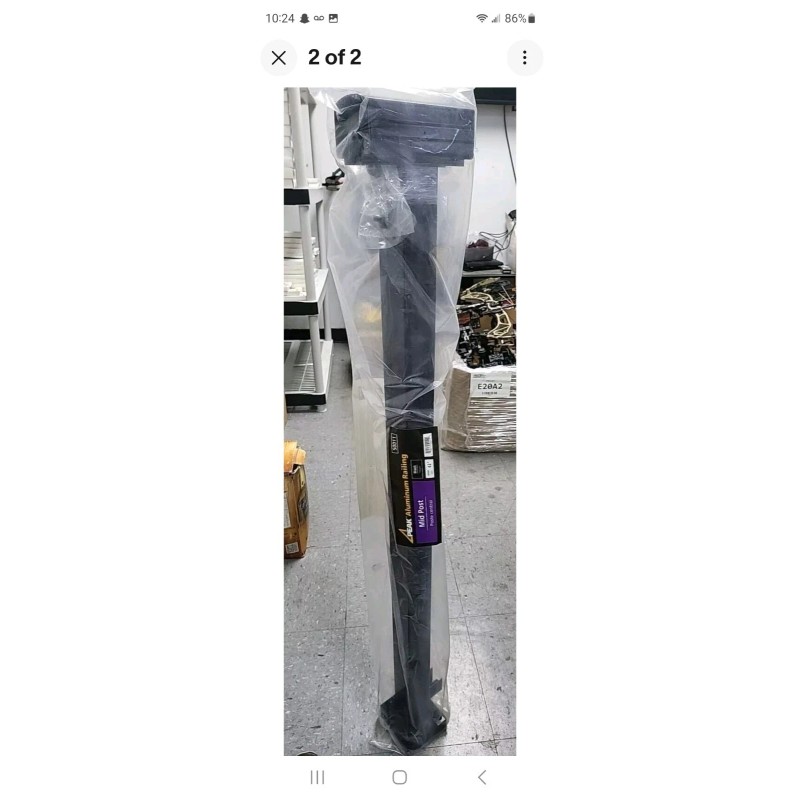 Peak Aluminum Railing 42"x 2" Mid Post /Black /Model 50011/