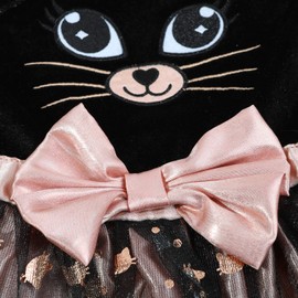 Leadtex - Disfraz de gato para niña con una diadema y una cola (Niños de 3 a 4 años)