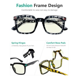 Eyekepper 12 pack Blue Light Blocking Reading Glasses Square Computer Readers for Women +2.25