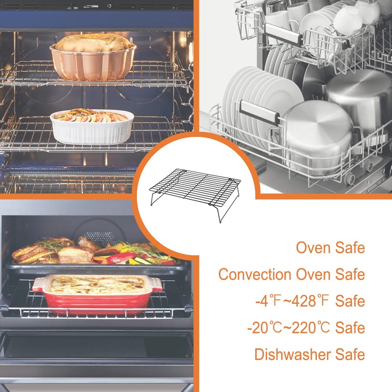 CHEFMADE Baking and Cooling Rack Set, 13.5-Inch 3-Tier Non-Stick Stackable