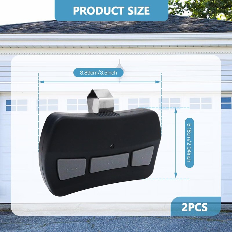 2PCs GITR-3 OCDTR-3 Replacement Overhead Door Garage Door Opener Remote