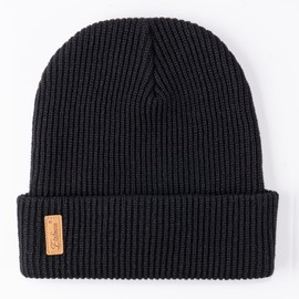 Etsfmoa Unisex Beanie with The Light,Winter Knitted Lighted hat for Men and Women,USB Rechargeable LED Cap Black