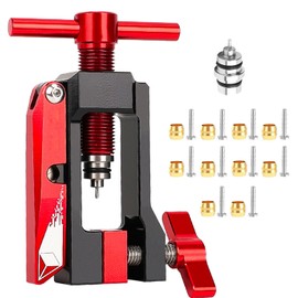 Bicycle Integrated Oil Needle Press Tool, U Shaped Cut, Precision Cut, with 1 Dual Purpose Ejector Pin and 10 BH90 Connectors, Suitable for Mountain Bikes and Road Bikes (Red+Black)
