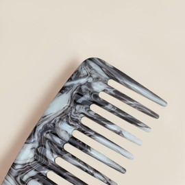 Wide Tooth Comb for Curls, Large Hair Comb with Wide Tooth for Hair Detangle, Suitable for Women and Men (1Pcs Marble Texture White)