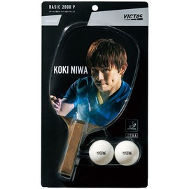 VICTAS 320040 Table Tennis Racket, Rubberized Racket, BASIC 2000P, Basic 2000P, Pen Holder, Japanese Style (Square)