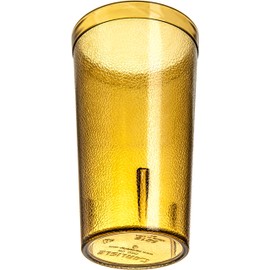 Carlisle 521613 Stackable Shatter-Resistant Plastic Tumbler, 16 oz., Amber