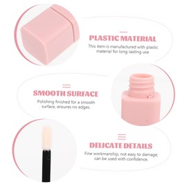 Ipetboom Mini Lip Gloss Tubes 4pcs Lip Gloss Containers Pink Matte Base Refillable Lip Gloss Bottles for Women's Cosmetics DIY