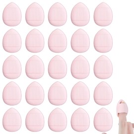 25 Stück Powder Puff Set, Make Up Schwamm Sehr Klein und Bequem, Makeup Sponge Nasses und Trockenes Dual Use Make Up Tool, Geeignet für Anfänger Make Up Künstler (Pink)