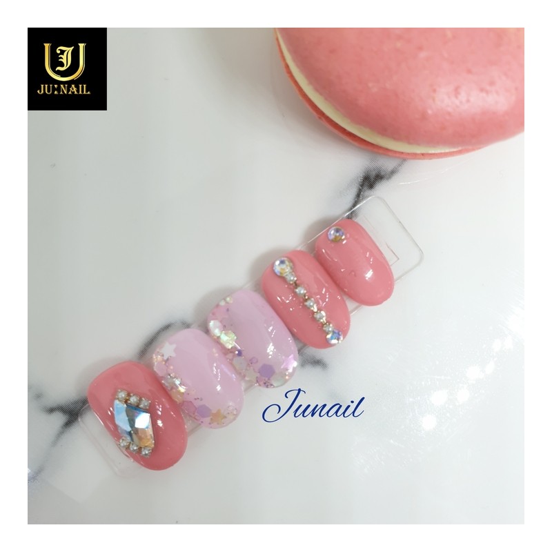 ✨Coral Nude Pink Handmade Nail Tips✨ - Long Round /