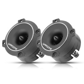 Warzone 2X WZ25TW 2.93-Inch Super Tweeter Speaker, 4 Ohm, 1100W Total Max Power, 106dB Sensitivity, Titanium Diaphragm, CCAW Voice Coil for Pro Car Audio (Pair)