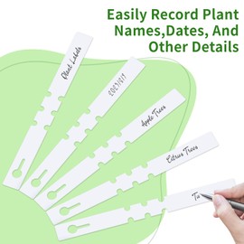 Yncotte 240 Pcs Tree Tags, White Plant Labels Plastic Wrap Around Hanging Tags Adjustable Tree Markers Signs Nursery Tags for Gardens, Nurseries