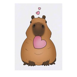 'Sweetheart Capybara' Temporary Tattoo - Water Resistant, Skin-Safe, Non-Toxic Transfer (TO00058545)