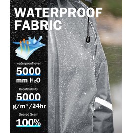 SWISSWELL Rain Suits for Men Waterproof 2 Pieces Lightweight Reflective Rain Gear Jacket Pants for Golf Fishing Hiking Grey XL