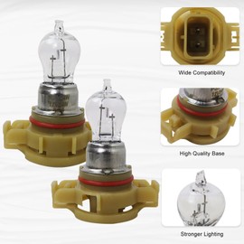 lingsee 4300K PSX24W 2504 Fog Light Bulbs Halogen Headlight Bulb Daytime Running Lamps DRL Headlights DC12V 24W, 2PACK